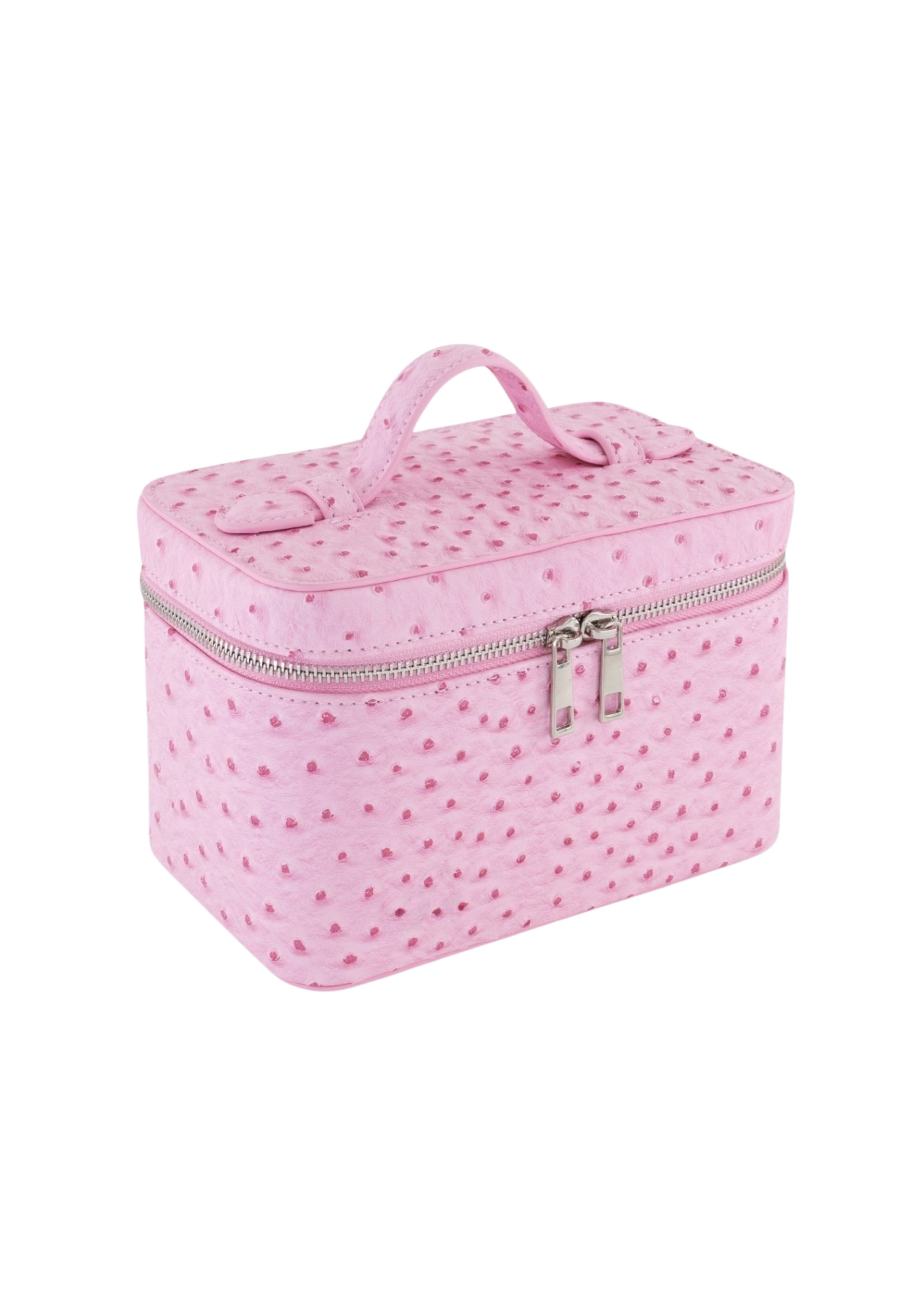 Ostrich Signature Vanity Case - Roseate